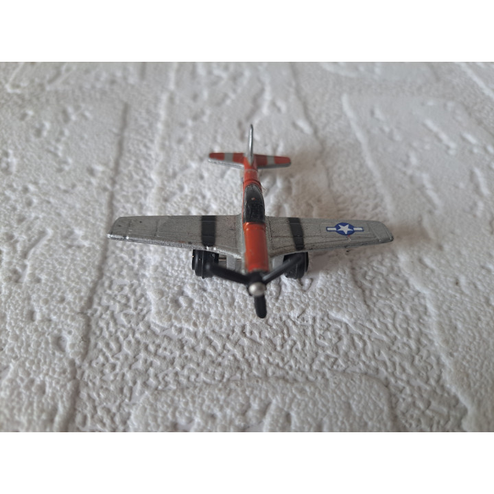 P-51 Mustang vliegtuig ww2 van metaal 4.5x5.5x1.5cm (3) - oorlogsvliegtuigen