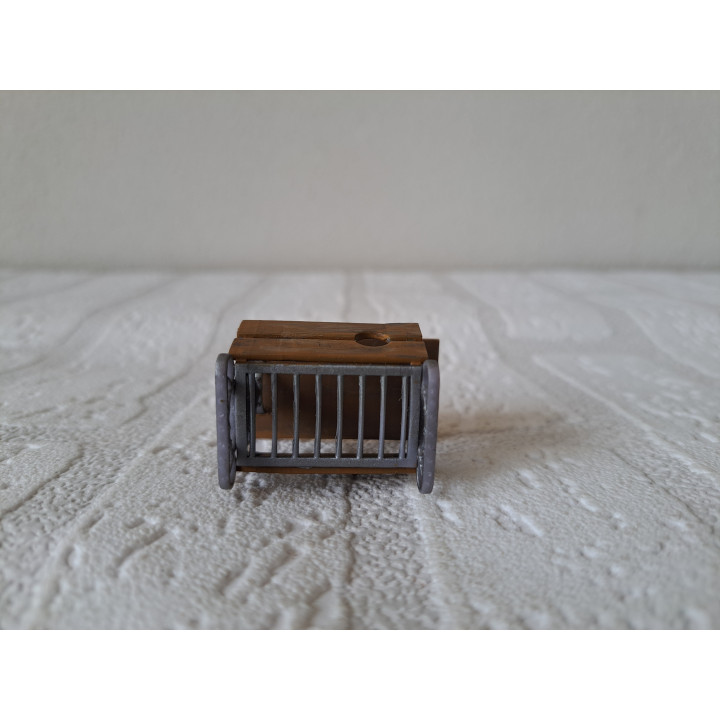 Kunsthars krantenbak tafel 1:12 poppenhuis 4x2.5x3cm - 3D-harsprint