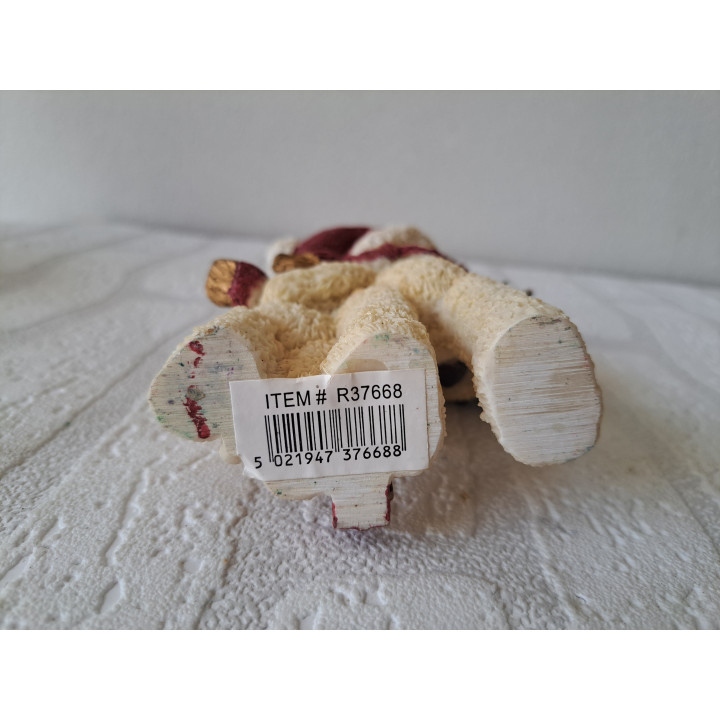 IJsbeer met kerstmuts en jong van kunsthars RFA 10x5x14.5cm - dierfiguren