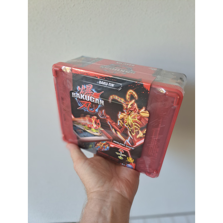 Baku-tin Bakugan metaal met kuststof blik 20x16.5x8cm