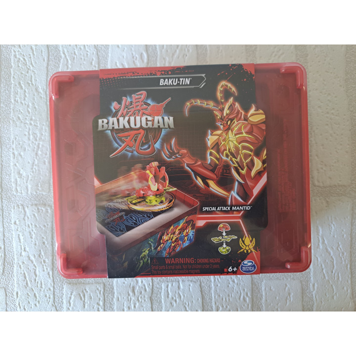 Baku-tin Bakugan Metaal met kuststof blik 20x16.5x8cm -  bakugan