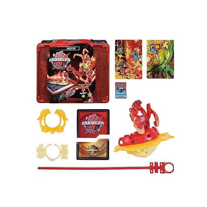 Baku-tin Bakugan Metaal met kuststof blik 20x16.5x8cm -  bakugan