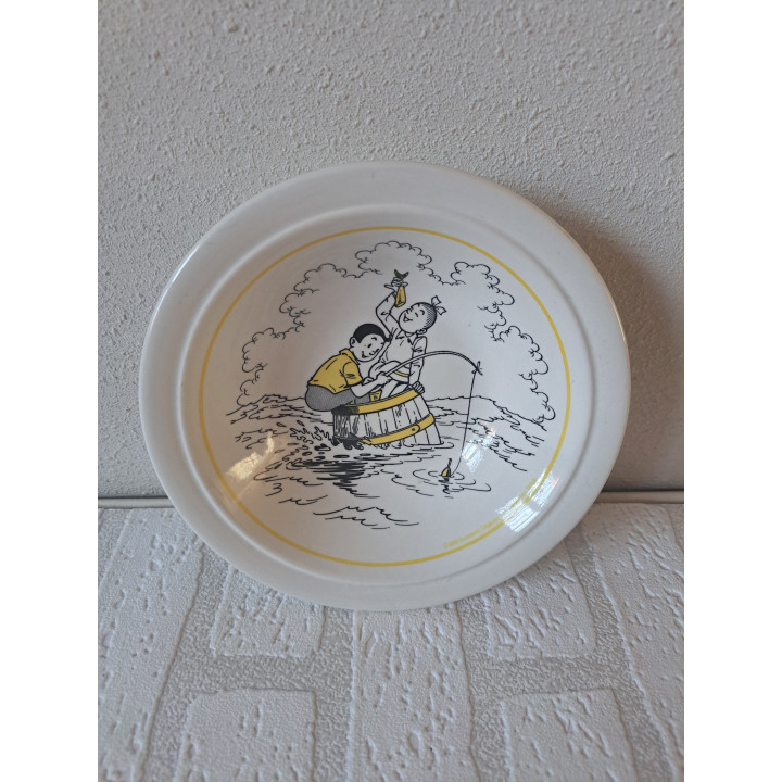 Schaal van aardewerk met Suske en Wiske afbeelding D17x4cm -  schalen