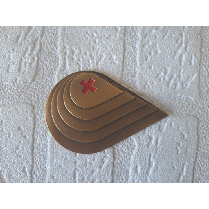 Rode Kruis Bloeddonor erepenning in Brons 9x9x2.5cm -  Rode Kruis
