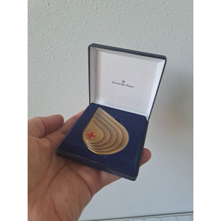 Rode Kruis Bloeddonor erepenning in Brons 9x9x2.5cm