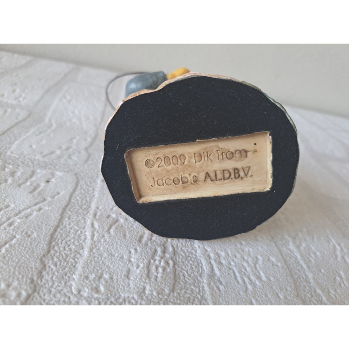 Dik Trom van aardewerk is aan het vissen D8xH10cm - Dik Trom