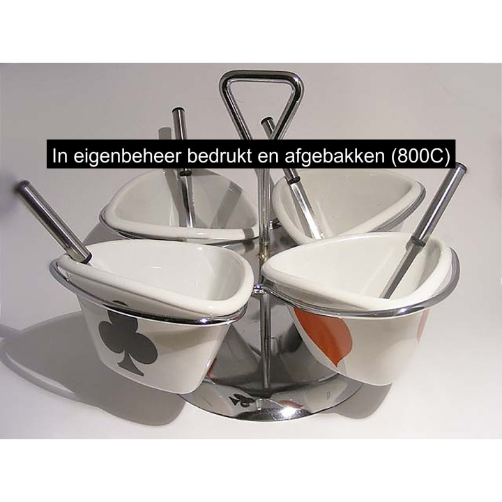 Sauzen carrousel set met speelkaarten symbolen D24 x H20 cm