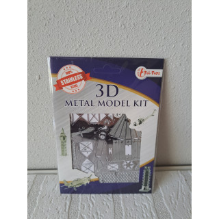 Fokker D-VII 3D metaal model kit Toi Toys 12x17cm