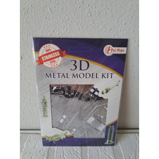 Helicopter UH1 Huey 3D metaal model kit Toi Toys 12x17cm