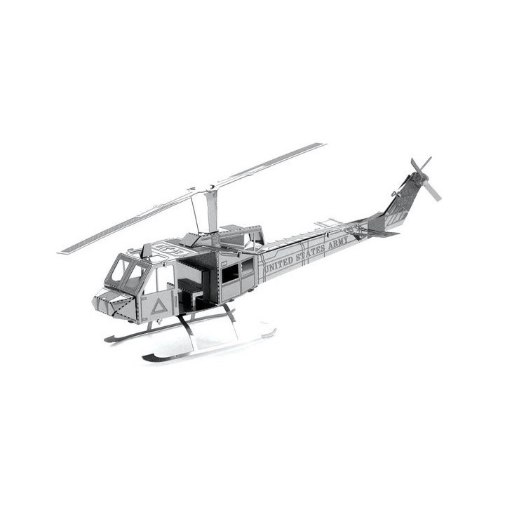 Helicopter UH1 Huey 3D metaal model kit Toi Toys 12x17cm - modelbouw