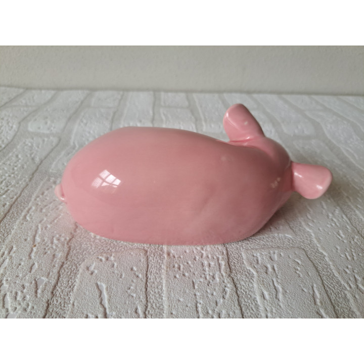 Liggend Varken Porselein Figuur Groot