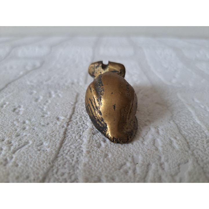 Liggend muis van brons 6x2.5x2.5cm (1) - dierfiguren