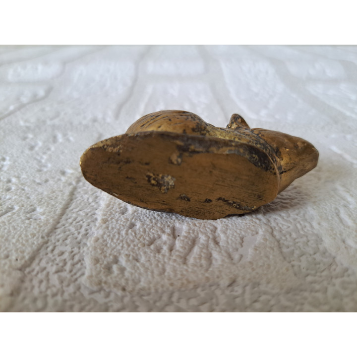 Liggend muis van brons 6x2.5x2.5cm (1) - dierfiguren