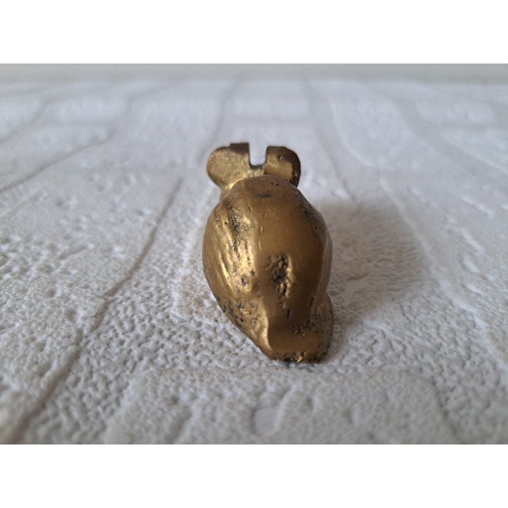 Liggend muis van brons 6x2.5x2.5cm (2) - dierfiguren