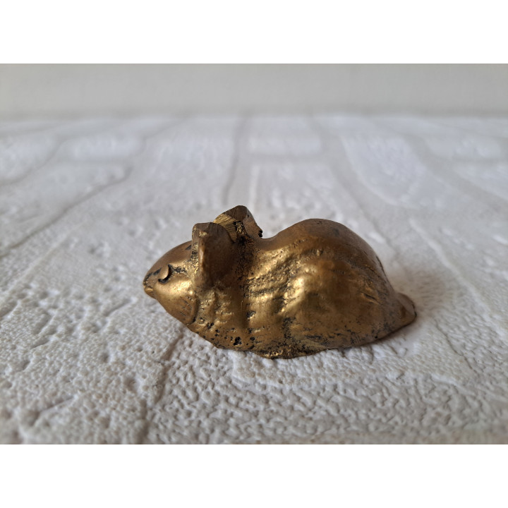 Liggend muis van brons 6x2.5x2.5cm (2)