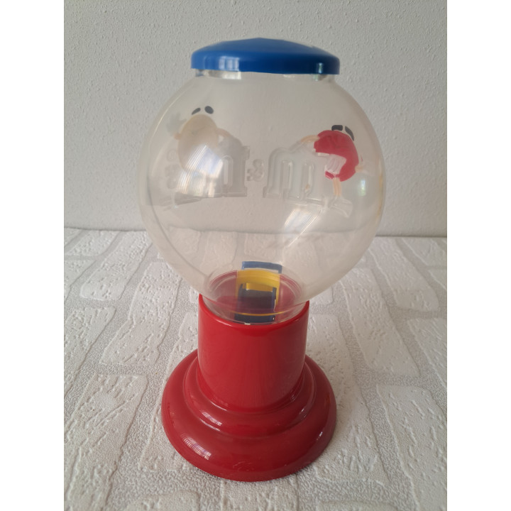 M en M snoepdispenser 1991 van kunststof D12xH22cm -  M en M
