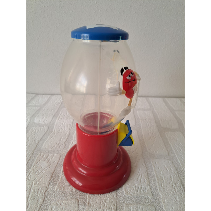 M en M snoepdispenser 1991 van kunststof D12xH22cm -  M en M