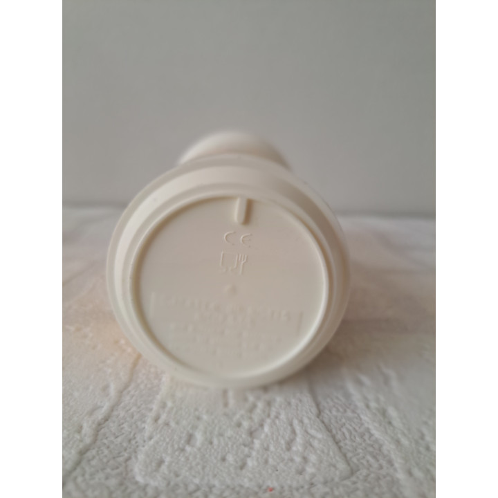 M en M drinkbeker van kunststof met riet 1992 D9xH28cm -  M en M