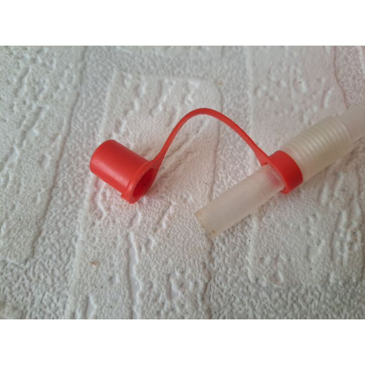 M en M drinkbeker van kunststof met riet 1992 D9xH28cm -  M en M