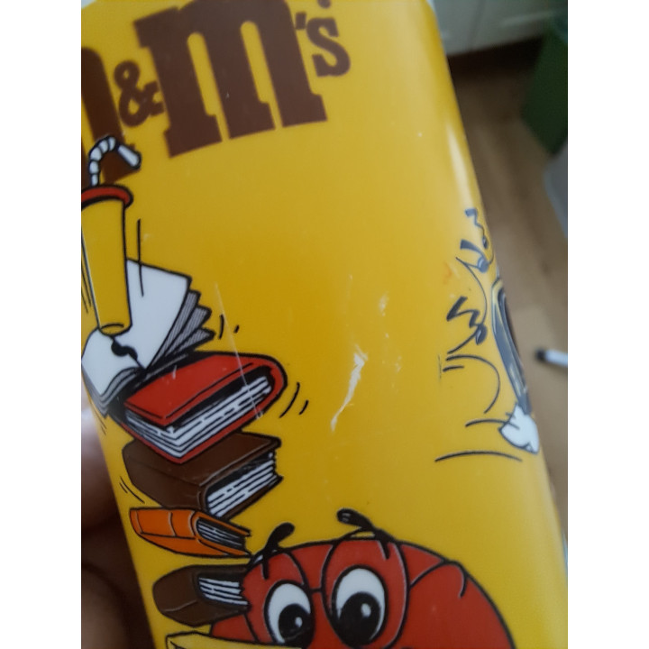 M en M drinkbeker van kunststof met riet 1992 D9xH28cm -  M en M