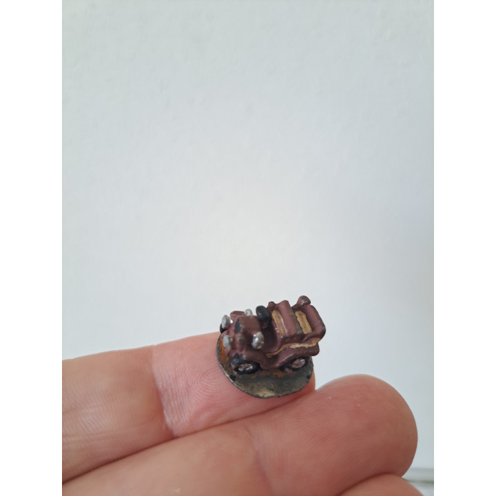 Mini oldtimer auto van metaal D2xH1cm