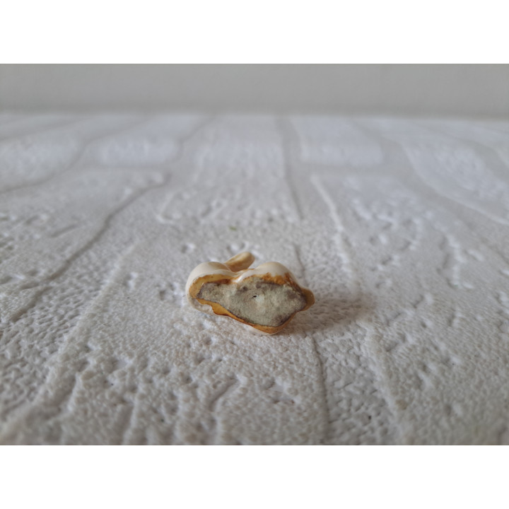 Konijn van porselein 2x1x2cm - dierfiguren