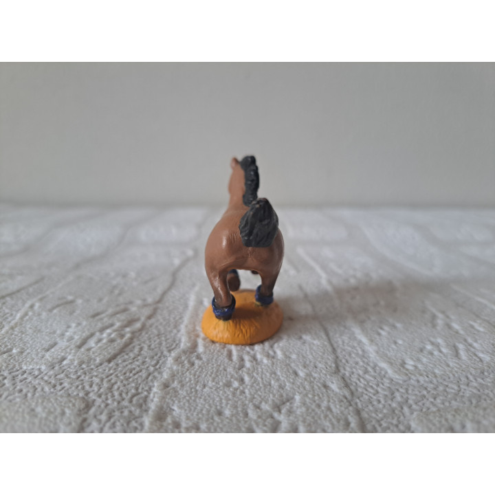 Paard van hard rubber 7x2x5cm - dierfiguren