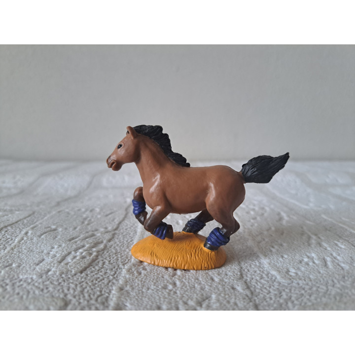 Paard van hard rubber 7x2x5cm - dierfiguren
