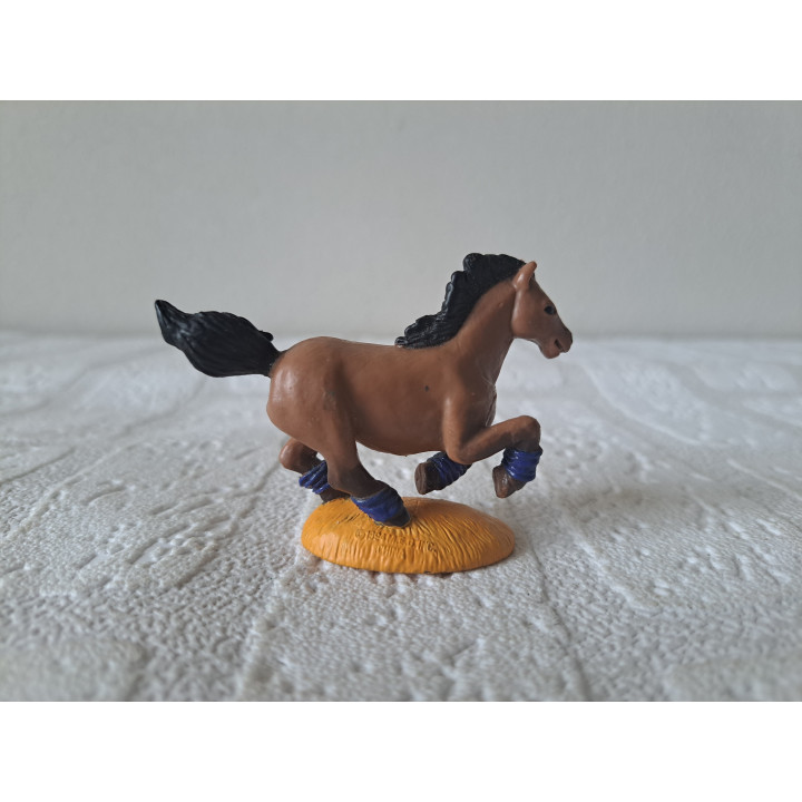 Paard van hard rubber 7x2x5cm - dierfiguren