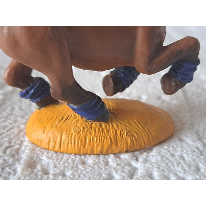 Paard van hard rubber 7x2x5cm - dierfiguren