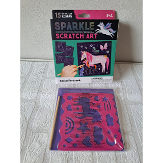 Unicorn Sparkle scratch art met 10 platen COMPLEET