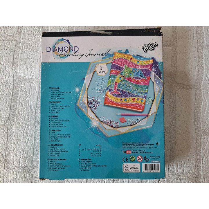 Notitieboek 15x21cm voorzien van Diamond painting COMPLEET - knutselen