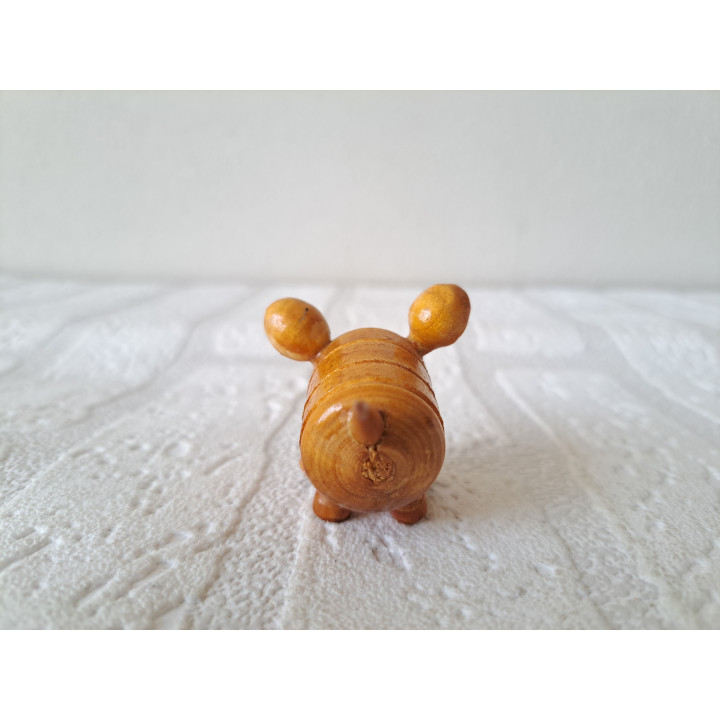 Varken van hout 5x3.5x4cm - dierfiguren
