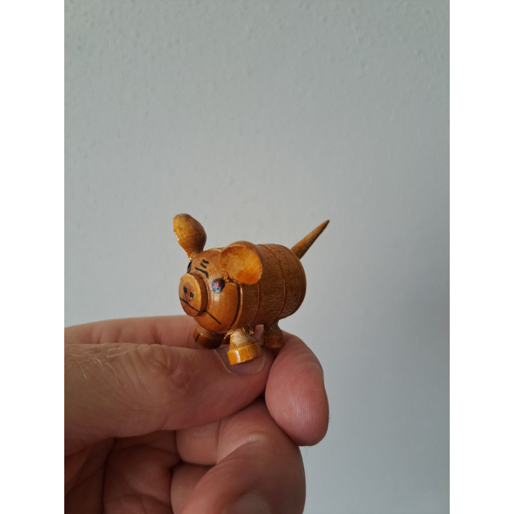 Varken van hout 5x3.5x4cm