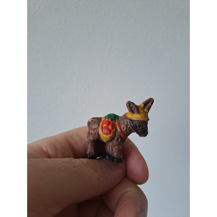 Ezel van keramiek met fruitmanden 4x2x4cm