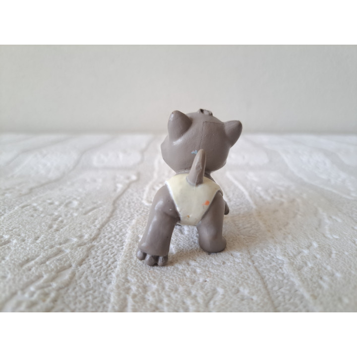 Poes van hard rubber Luierbaby's van Galoob 1990 5x3x4.5cm - dierfiguren