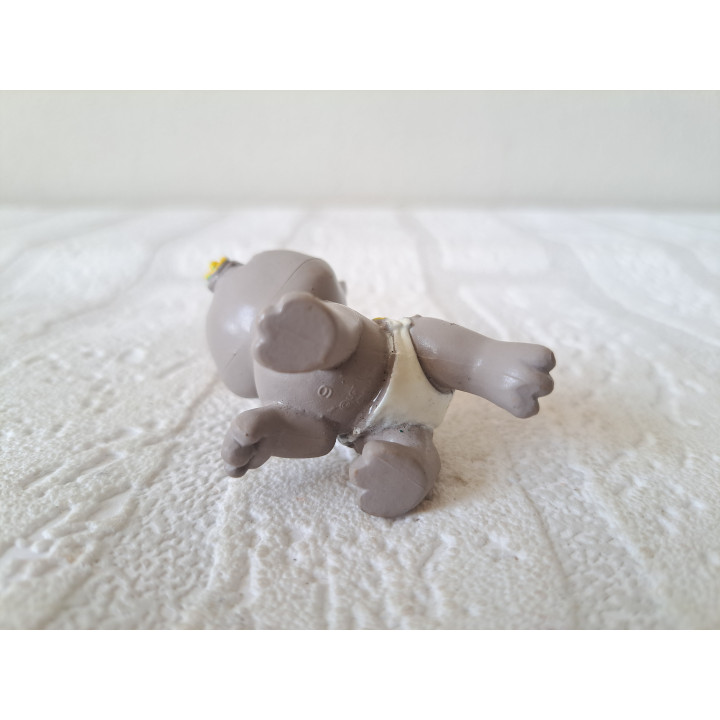 Poes van hard rubber Luierbaby's van Galoob 1990 5x3x4.5cm - dierfiguren