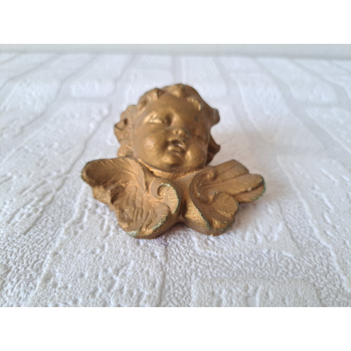 Engel van gips voor aan de muur 8.5x4x9cm - wanddecoratie