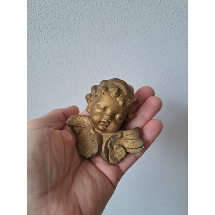 Engel van gips voor aan de muur 8.5x4x9cm