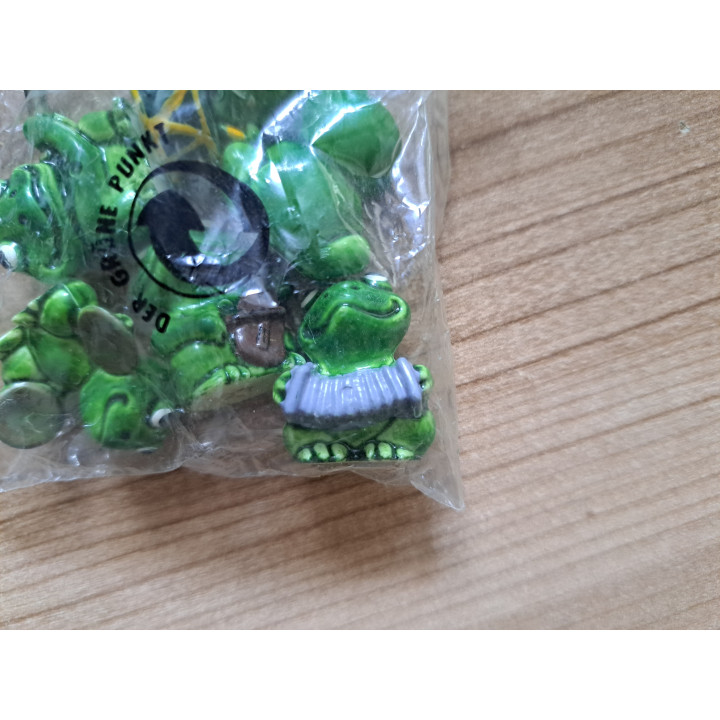 Kikkers orkest van kunststof Set van 6 stuks 2x2x1.5cm - dierfiguren
