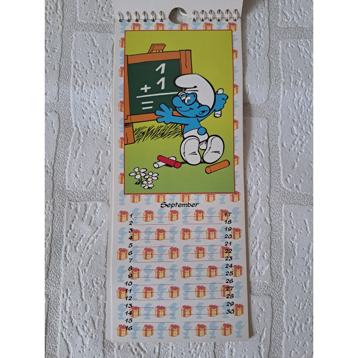 Birthday Calendar Smurfs 1995 Peyo