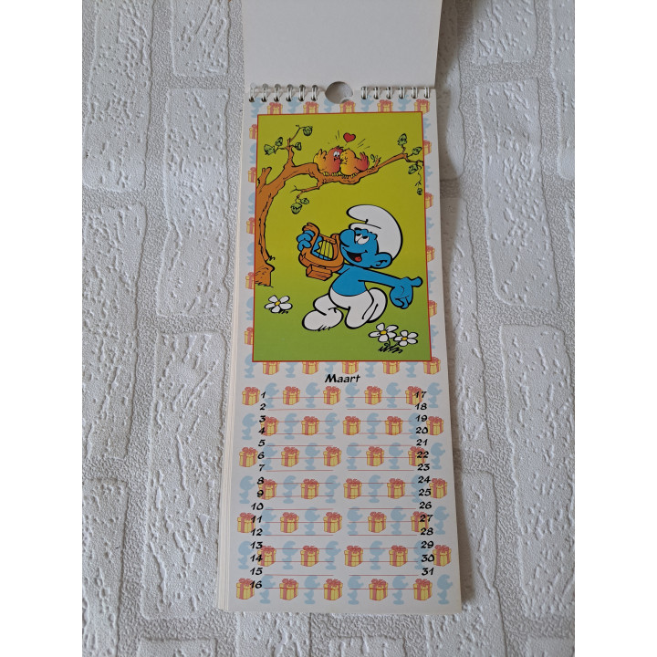 Verjaardagskalender Smurfen 1995 Peyo 2