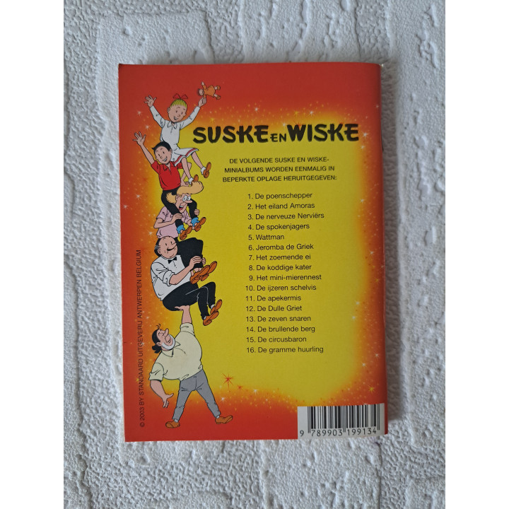 Suske en Wiske Mini Stripboek De Poenschepper 9x13cm