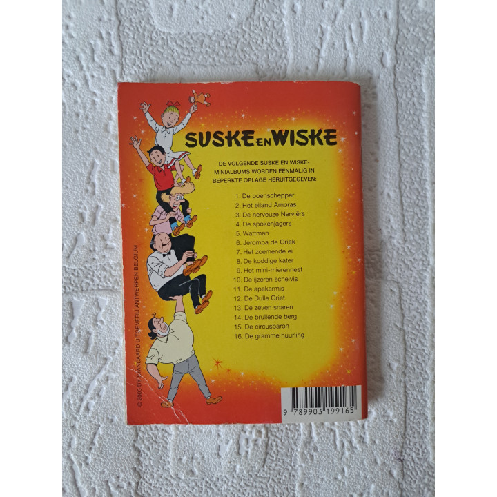 Suske en Wiske Mini Stripboek De Spokenjagers 9x13cm