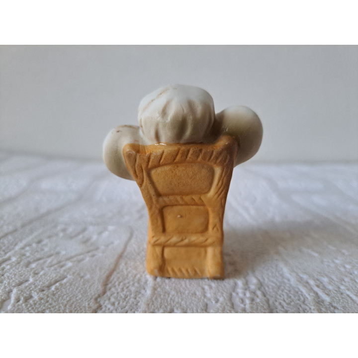 Noord-Amerika Raaf totempaal van kunsthars 4x2x7cm - dierfiguren