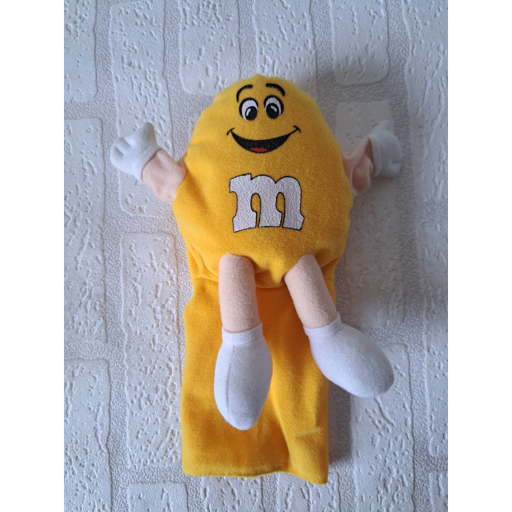 M&M Yellow Hand Puppet Fabric Mars 25 cm