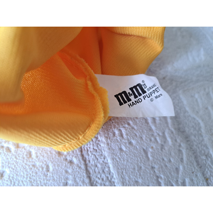 M&M Yellow Hand Puppet Fabric Mars 25 cm