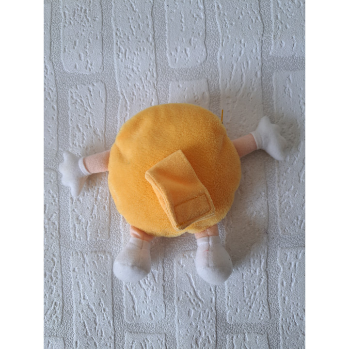 Pluche Yellow riem maatje van stof M en M D12xB3cm - M&M