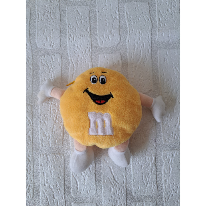 Pluche Yellow riem maatje van stof M en M D12xB3cm - M&M