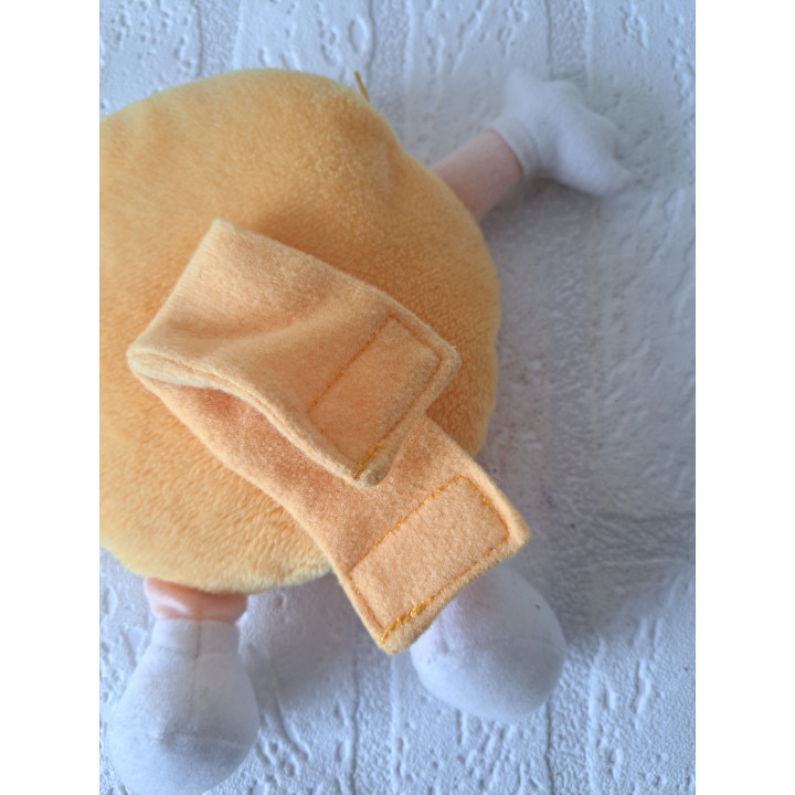 Pluche Yellow riem maatje van stof M en M D12xB3cm - M&M